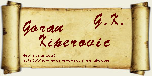 Goran Kiperović vizit kartica